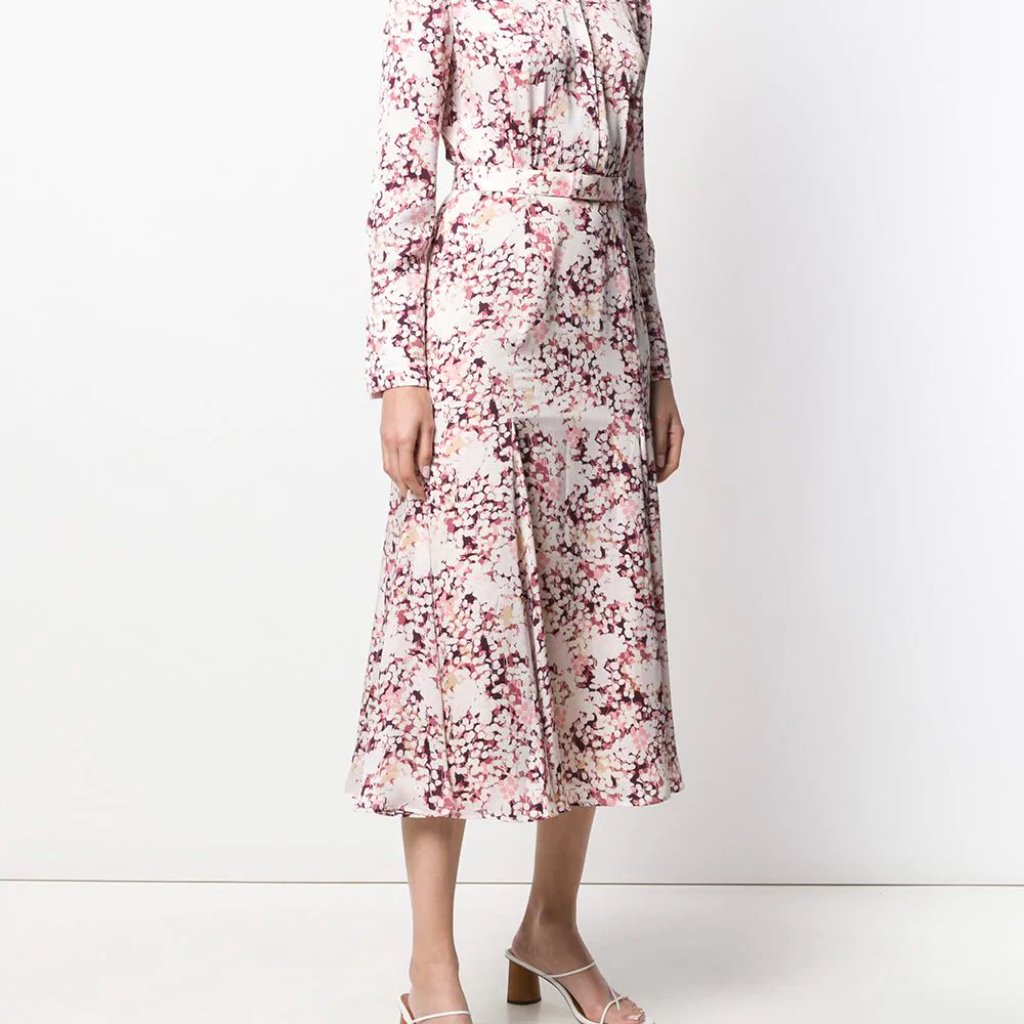 Silky Floral Dress By Equipment (2)